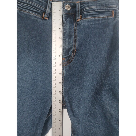 True Religion Fey High Rise Flare Jeans Women’s 27x44 Blue Dark Wash Retro - Picture 10 of 11